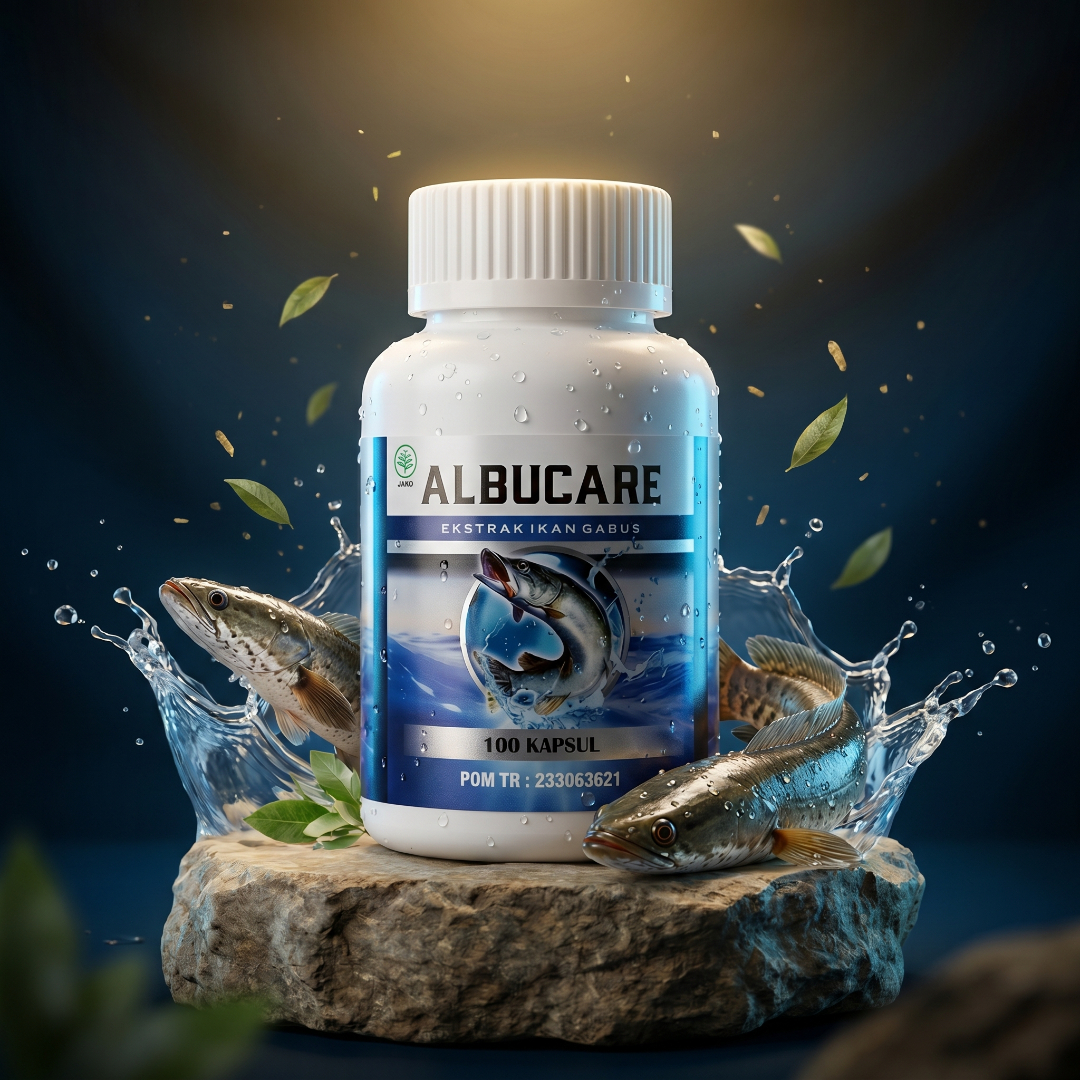 Albucare isi 100 Kapsul Obat Herbal Sumber Albumin Booster Daya Tahan Tubuh