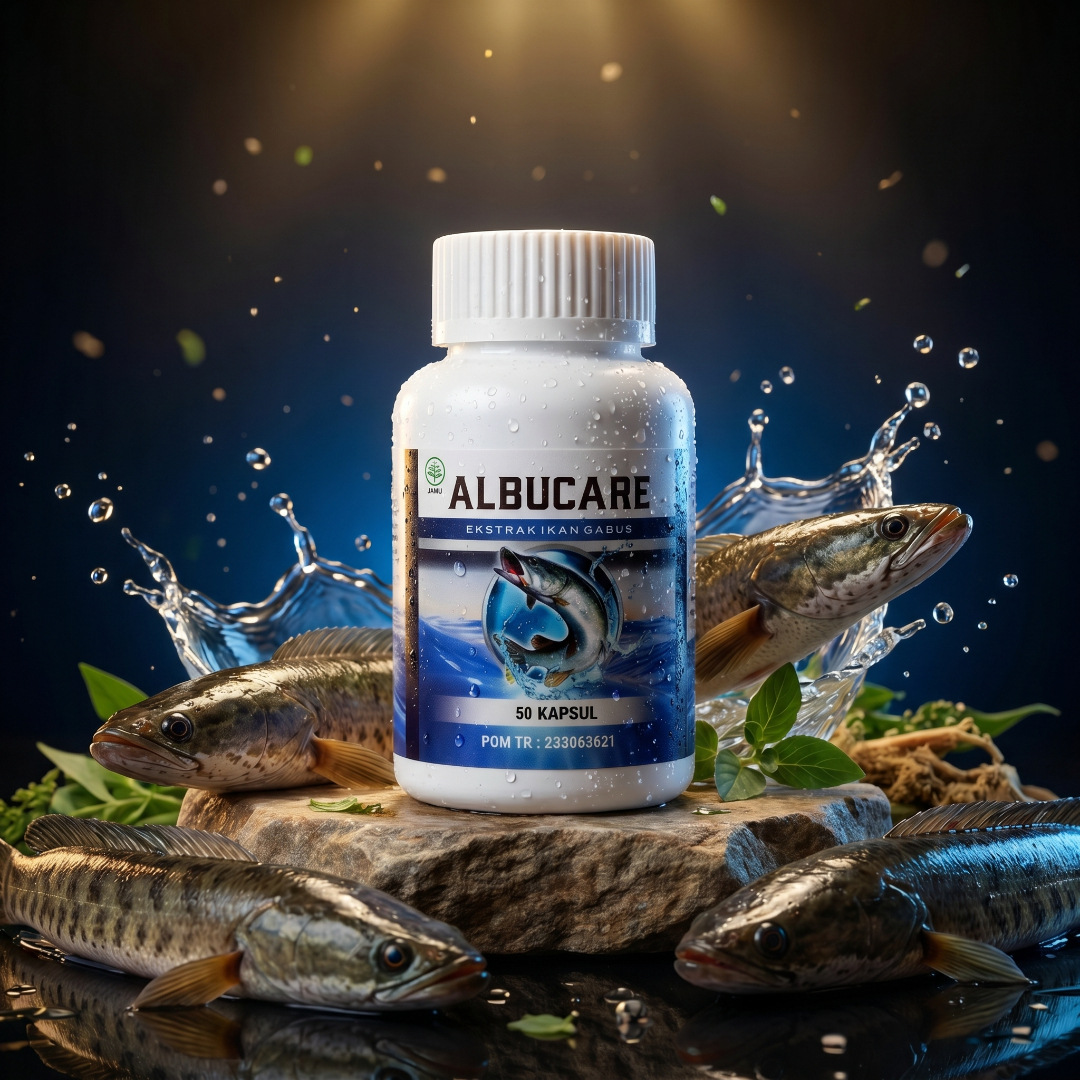 Albucare isi 50 Kapsul Obat Herbal Sumber Albumin Booster Daya Tahan Tubuh
