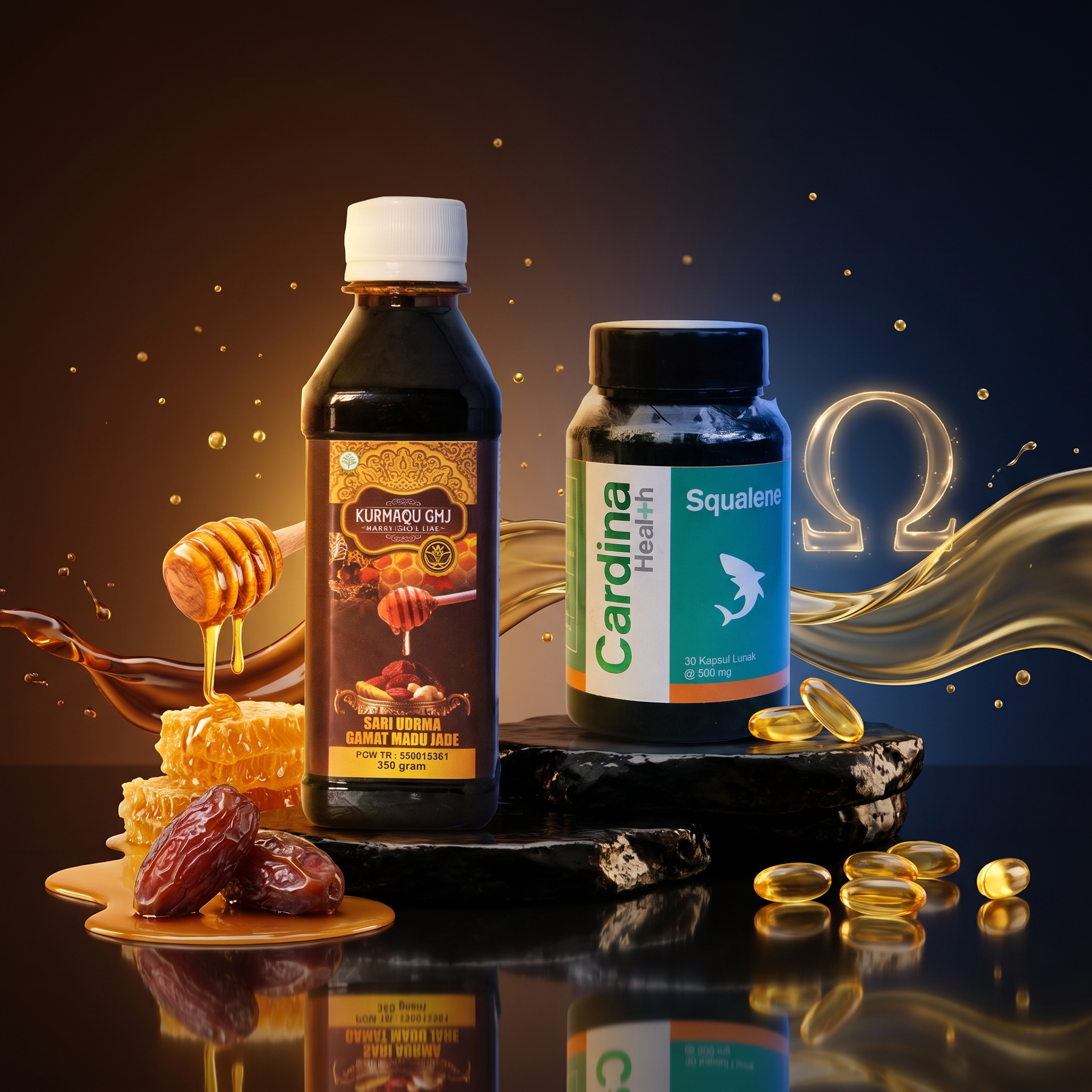 Kurmaqu GMJ feat Cardina Squalene Healthy Softgel Kombinasi Obat Penyubur Sperma